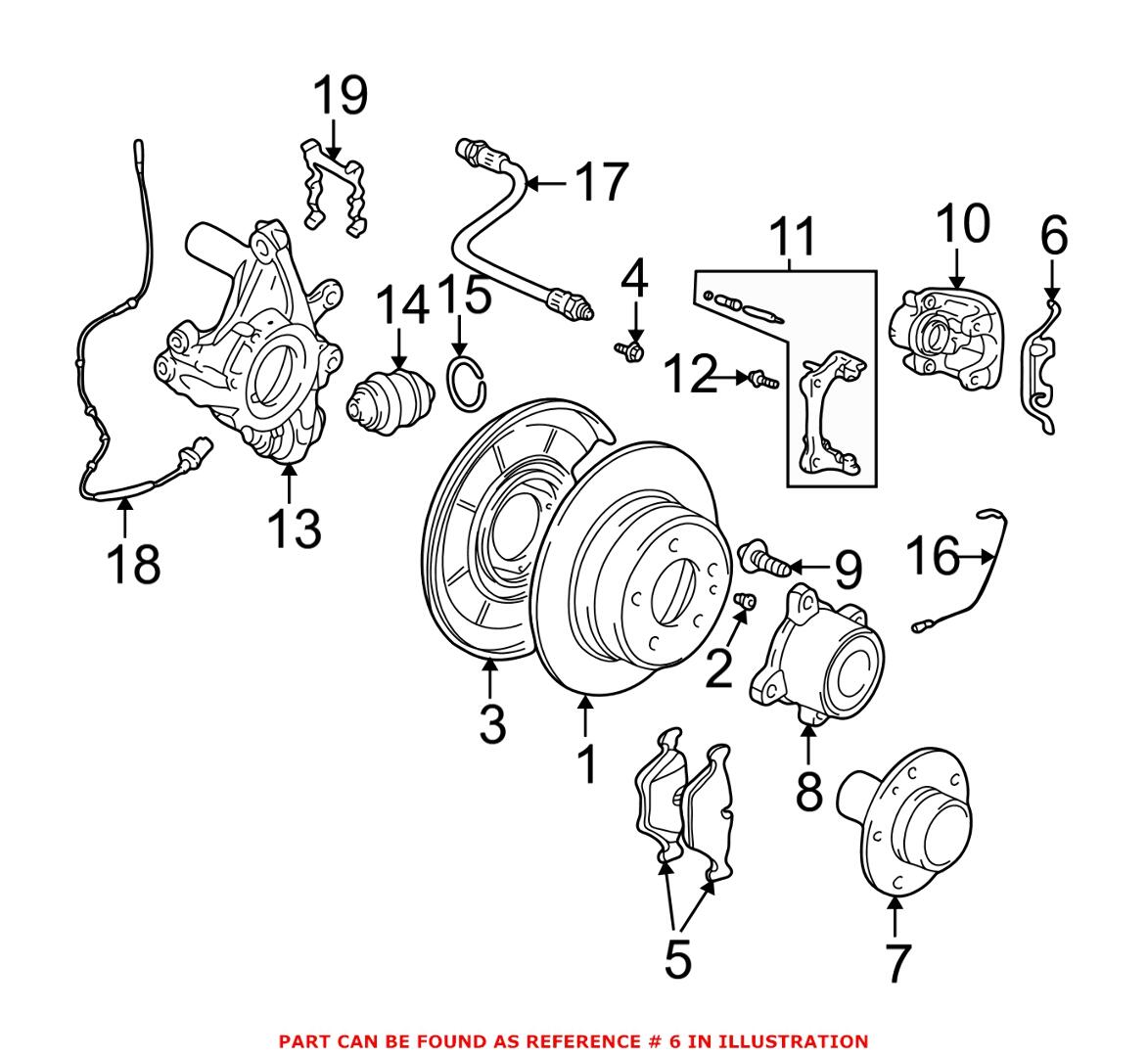 BMW Disc Brake Pad Retaining Clip - Rear 34211163399